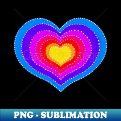 Rainbow Heart - Digital Sublimation Download File - Perfect for Sublimation Art