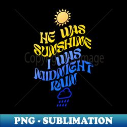 midnight rain - Retro PNG Sublimation Digital Download - Transform Your Sublimation Creations