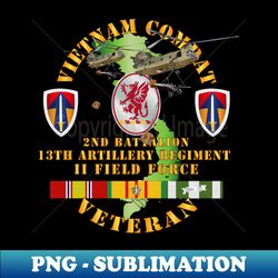 Vietnam Combat Vet - 2nd Bn 13th Artillery - II FF - VN  SVC - Premium Sublimation Digital Download - Bring Your Designs to Life