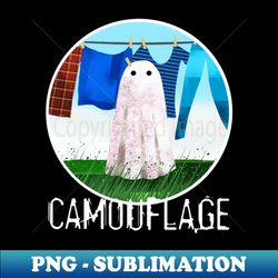 Camouflaged Ghost - High-Quality PNG Sublimation Download - Add a Festive Touch to Every Day