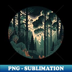 Forest Minimal Design Adventure and Hiking - Vintage Sublimation PNG Download - Add a Festive Touch to Every Day