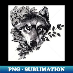 Wolf - PNG Transparent Digital Download File for Sublimation - Transform Your Sublimation Creations