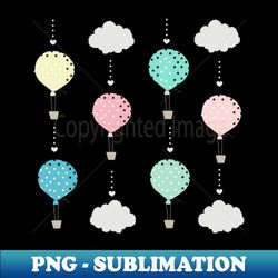 balloon and clouds baby pattern wallpaper - professional sublimation digital download - stunning sublimation graphics