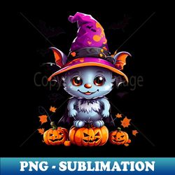 cute halloween bat with hat - exclusive png sublimation download - perfect for sublimation art