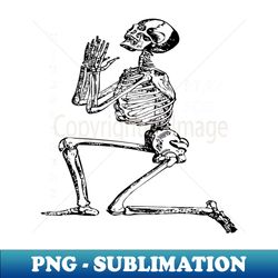 Kiteboarding Humor Kneeling Skeleton Praying For Wind 2 - Decorative Sublimation PNG File - Unleash Your Creativity