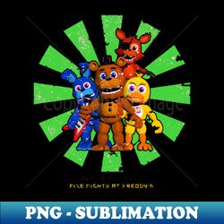 Five Nights At Freddys Retro Japanese - Exclusive PNG Sublimation Download - Vibrant and Eye-Catching Typography