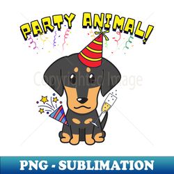 Party Animal dachshund - Vintage Sublimation PNG Download - Transform Your Sublimation Creations