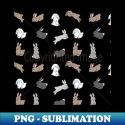 rabbit pattern - png transparent sublimation file - create with confidence