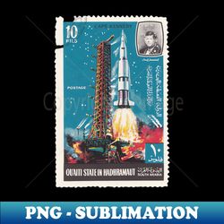 Space Center Cape Kennedy USA Vintage Postal Stamp - Aesthetic Sublimation Digital File - Defying the Norms