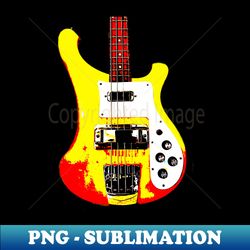 vintage bass guitar 4 string guitar rock band guitar - modern sublimation png file - revolutionize your designs