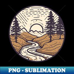 pine nature vintage landscape - premium png sublimation file - bold & eye-catching