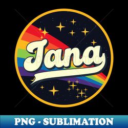Jana  Rainbow In Space Vintage Style - Instant Sublimation Digital Download - Instantly Transform Your Sublimation Projects