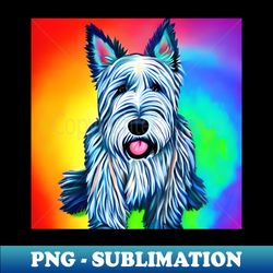 Scottish Terrier Dog Rainbow Painting - Modern Sublimation PNG File - Revolutionize Your Designs