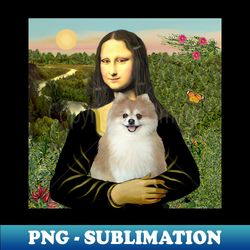 Mona Lisa and Her Pomeranian - Sublimation-Ready PNG File - Unlock Vibrant Sublimation Designs