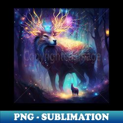 The Mysical Deer King - Decorative Sublimation PNG File - Bring Your Designs to Life
