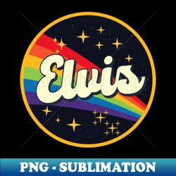Elvis  Rainbow In Space Vintage Style - Decorative Sublimation PNG File - Spice Up Your Sublimation Projects