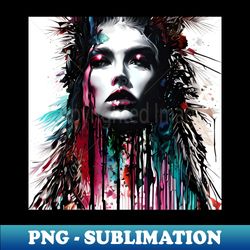 Woman paint drip effect - Special Edition Sublimation PNG File - Bold & Eye-catching