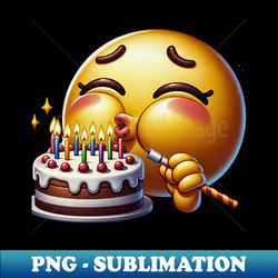 make a wish  emoji blowing out birthday candles shirt - professional sublimation digital download - instantly transform your sublimation projects