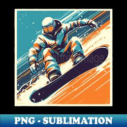 Retro snowboarder - High-Quality PNG Sublimation Download - Bold & Eye-catching