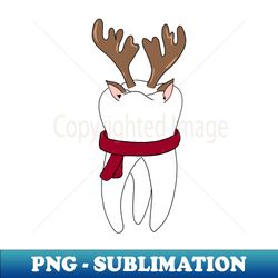 Tooth reindeer Christmas - PNG Transparent Sublimation File - Defying the Norms