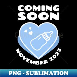 baby announcement feeding bottle november 2023 - sublimation-ready png file - capture imagination with every detail