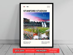 Stanford Stadium Stanford Cardinal Poster NCAA Art NCAA Stadium Poster Oil Painting Modern Art Art