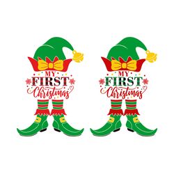 My First Christmas Elf Svg, Transfer Baby Onesie Svg, Christmas Svg Files, Logo Christmas Svg, Instant download