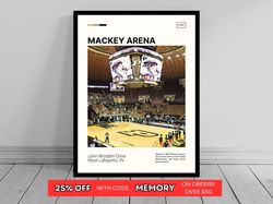Mackey Arena Purdue Boilermakers Bball Poster NCAA Stadium Poster Oil Painting Modern Art Travel Art