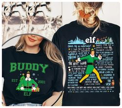 Buddy The Elf OMG Santa I Know Him Shirt, Xmas Classic Movie 90s Tee, Funny Christmas Shirts, Graphic Tees For Women
