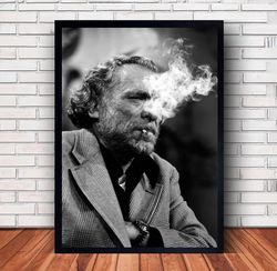Charles Bukowski Poster Canvas Wall Art Family Decor, Home Decor,Frame Option