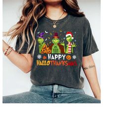 Happy Hallothanksmas Grinch Shirt, Grinch Santa Shirt, Thanksgiving Shirt, Fall Shirt, Christmas Shirt, Holiday Season S