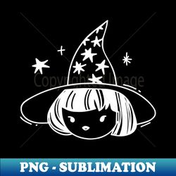 girl in witch hat halloween illustration - premium png sublimation file - bold & eye-catching
