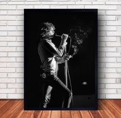 Jim Morrison Music Poster Canvas Wall Art Family Decor, Home Decor,Frame Option-1