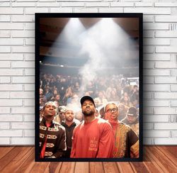 Kanye West Music Poster Canvas Wall Art Family Decor, Home Decor,Frame Option