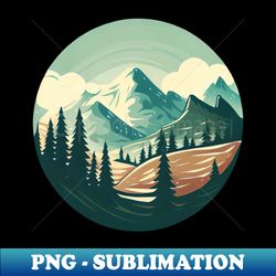nature vintage landscape - sublimation-ready png file - boost your success with this inspirational png download