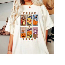 Vintage Trick Or Treat Halloween Shirt, Winnie The Pooh Halloween Shirt, Pooh Halloween Shirt, Halloween Matching Shirt,
