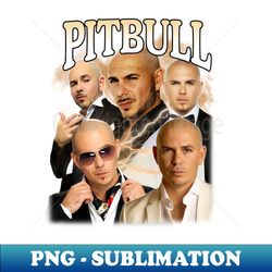 Retro Pitbull Mr Worldwide - Exclusive PNG Sublimation Download - Stunning Sublimation Graphics