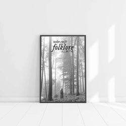 Taylor Swift Folklore Album Poster, Swiftie Poster Fan Gift, 2023 Music Poster