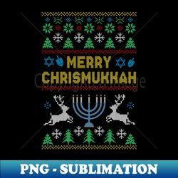Funny Ugly Chrismukkah Christmas Hanukkah Sweater Long Slee - Exclusive Sublimation Digital File - Unleash Your Inner Rebellion