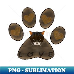 Love Paw cat - Exclusive PNG Sublimation Download - Revolutionize Your Designs