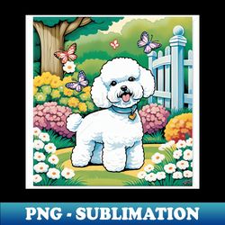 Bichon Frise - PNG Transparent Digital Download File for Sublimation - Perfect for Sublimation Art