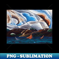 Clouds and Water Modernist Abstract Arthur Dove Painting - Special Edition Sublimation PNG File - Create with Confidence
