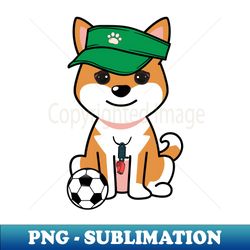 Funny orange dog is a soccer coach - Decorative Sublimation PNG File - Perfect for Sublimation Art