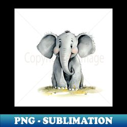 Cute Baby Elephant - Vintage Sublimation PNG Download - Fashionable and Fearless