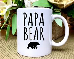 papa bear coffee mug, papa bear, gift for dad