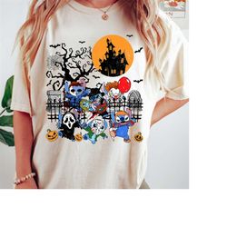 Vintage Stitch Horror Halloween Shirt, Stitch Horror Shirt, Disney Spooky Season Shirt, Disney Stitch Shirt, Disney Trip