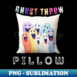 ghost throw pillow - PNG Transparent Sublimation Design - Bring Your Designs to Life
