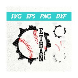 Baseball SVG PNG, Template SVG, Name