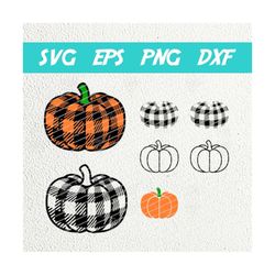 Buffalo Plaid Pumpkin SVG PNG