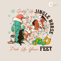 Vintage Giddy Up Jingle Horse Pick Up Your Feet PNG File